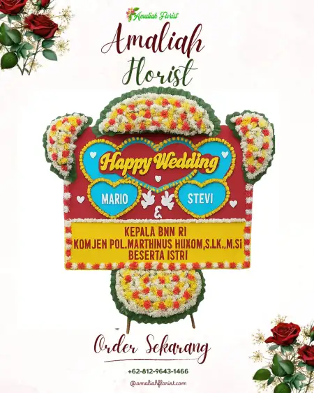 Papan Bunga Pernikahan Borokulon